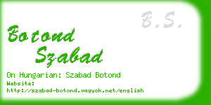 botond szabad business card